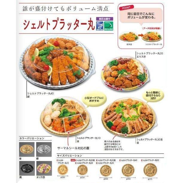 エフピコ 使い捨て オードブル 容器 シェルトプラッター丸30 本体・蓋