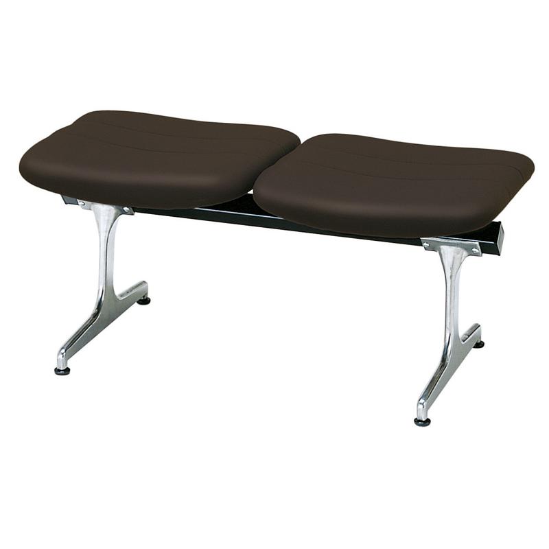 送料無料 新品 「合皮張り２人用ロビーチェア W1000mm ラウンジ ロビー 病院 銀行 待合室 2人用 合皮 6色あり