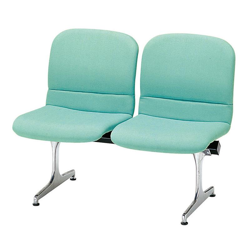 新品 「合皮張り２人用背付ロビーチェア W980mm ラウンジ ロビー 病院 銀行 待合室 背付 2人用 合皮 6色あり