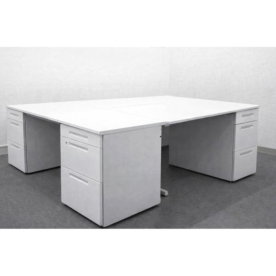 KOKUYO（コクヨ） 美品 デスクセット 3人用 両袖机×1 片袖机×2 W1400