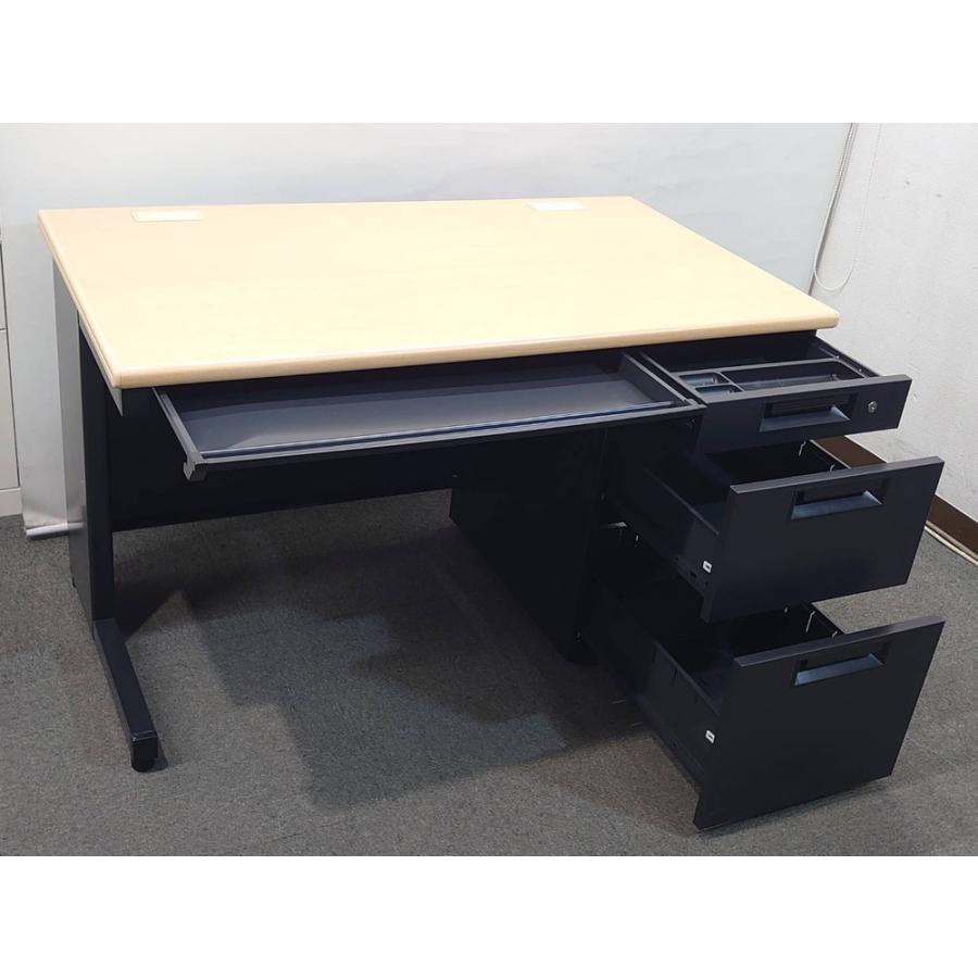プラス 片袖机 オフィスデスク 幅120cm 中古