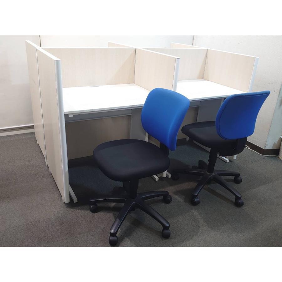 在宅ワーク用デスク 東京地区限定送料無料 パネルデスクセット 4人用 デスクチェア