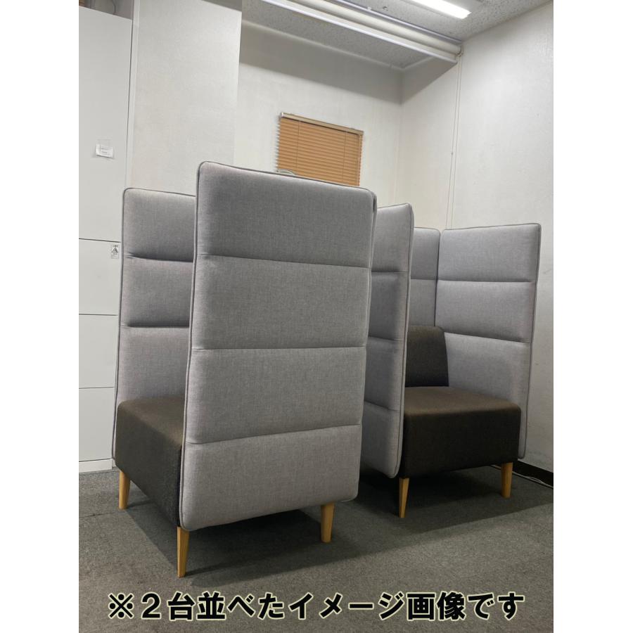 送料無料 東京地区限定パーソナルソファ パーソナルチェア ワークブース パーソナルブース W850 D750 H1300 個別ブース 中古の画像