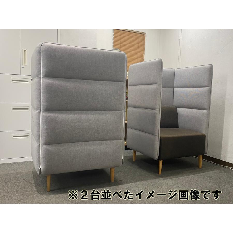 送料無料 東京地区限定パーソナルソファ パーソナルチェア ワークブース パーソナルブース W850 D750 H1300 個別ブース 中古の画像
