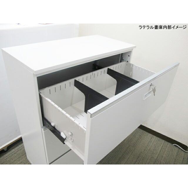 イトーキ シンライン 上下書庫 両開き書庫 ラテラル書庫 キャビネット ユニット書庫 スチール書庫 中古オフィス家具_7
