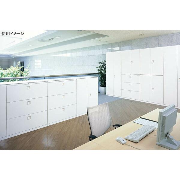 オカムラ（okamura） 美品 レクトライン 上下書庫 両開き書庫 ラテラル 