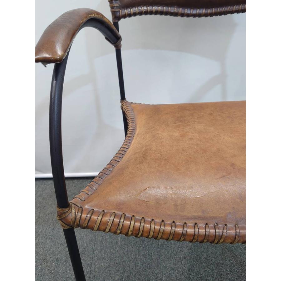 レザー風アームチェア本革2点セット