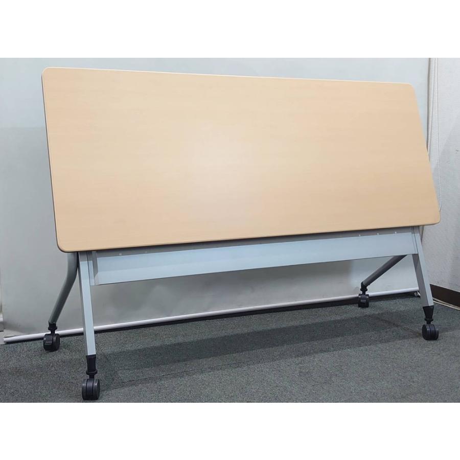東京地区送料無料 会議テーブル W1800 D600 折り畳みテーブル プラス リネロ２ 2台セット スタッキングテーブル 中古の画像