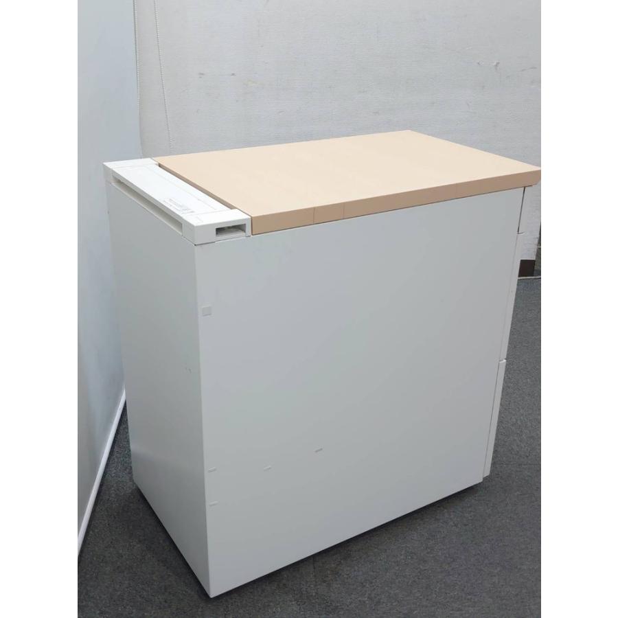 KOKUYO（コクヨ） 美品 脇机 3段 袖机 延長デスク ワゴン iS H720 カギ 