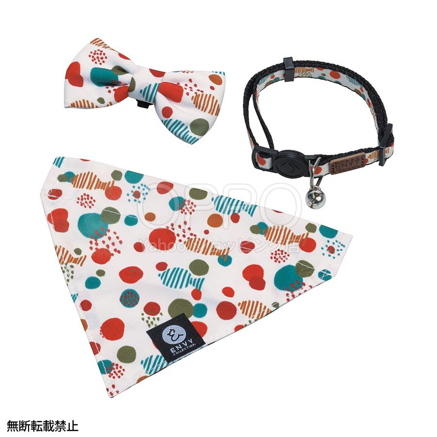 猫 猫用 首輪 バンダナ リボン 3点セット セーフティ 安全 布 鈴 おしゃれ かわいい | OPPO（ペット） | 06