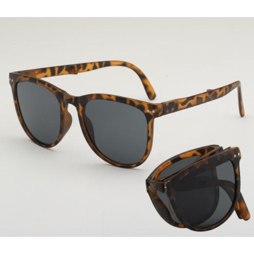 折りたたみサングラス UV400 紫外線カット 専用ケース付き (4)まだら