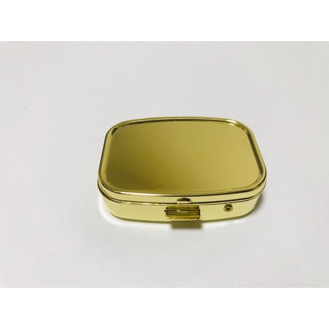 ピルケース　ゴールド デコ土台付き ピルケース ゴールド（鏡付き） : おっぽハウス ヤフー店