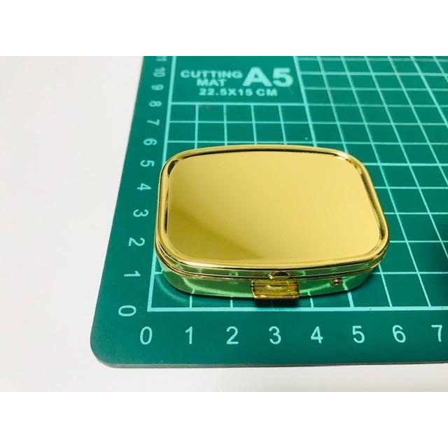 デコ土台付き ピルケース ゴールド（鏡付き） : おっぽハウス ヤフー店