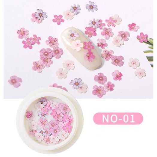 No 01 ピンク系 ネイルチップ スライスチップ 樹脂パーツ ネイルパーツ レジンパーツ