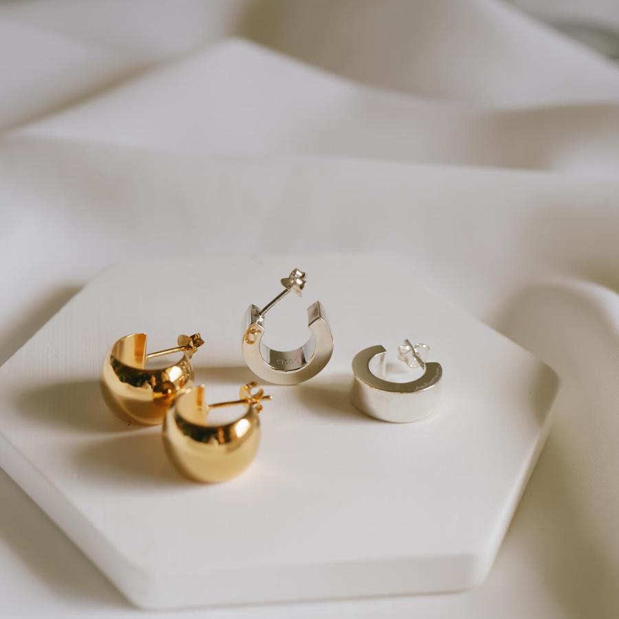 Ops. ピアス レディース 18K k18 シルバー925 シルバー ゴールド