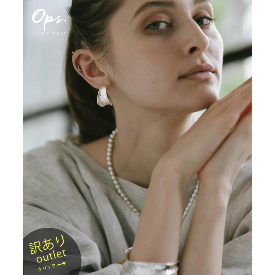ops.　シルバー　ピアス　フープ　オプス　コルネ　シルバー925 新品　未使用 Ops.（オプス） 【訳ありアウトレット品】☆通常価格→アウトレット