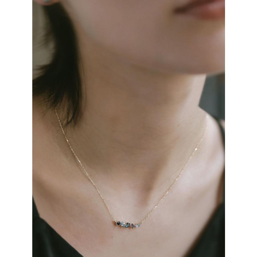 爆買 ネックレス 天然石 k10 イエローゴールド チェーン レディース elma エルマ ネックレス サファイヤ アメジスト トパーズ ペンダント 10K 10金 金属の画像