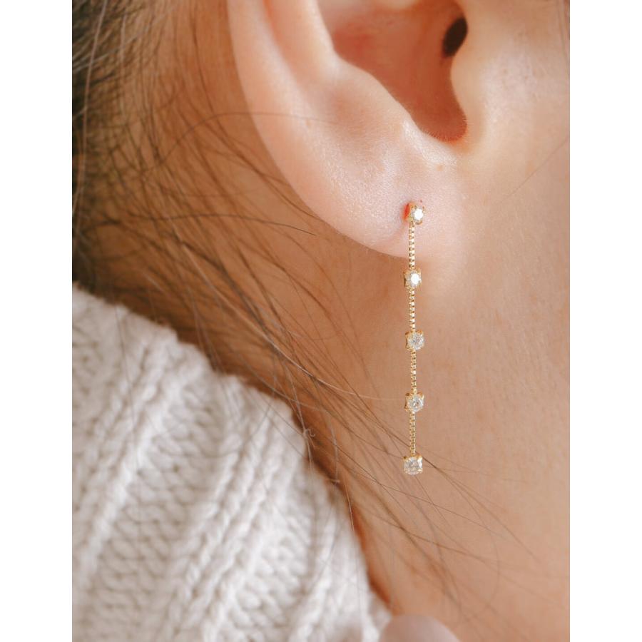 Ops. ピアス レディース 【甲府ブランド】 18k 揺れる ダイヤ Ops. ピアス レディース 【甲府ブランド】 18k 揺れる ダイヤ