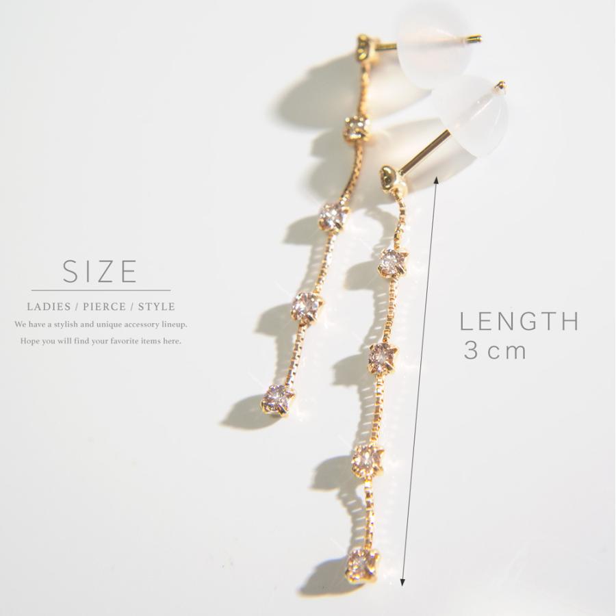 Ops. ピアス レディース チェーンピアス 甲府 5連 ダイヤ 0.3ct Ops. ピアス レディース チェーンピアス 甲府 5連 ダイヤ 0.3ct