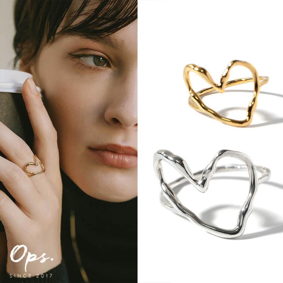 Ops.（オプス） 指輪 リング シルバー925 レディース ハート シルバー