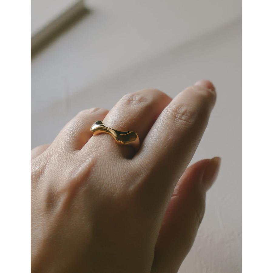 Ops.（オプス） 爆買 リング レディース ウェーブ 太め リング
