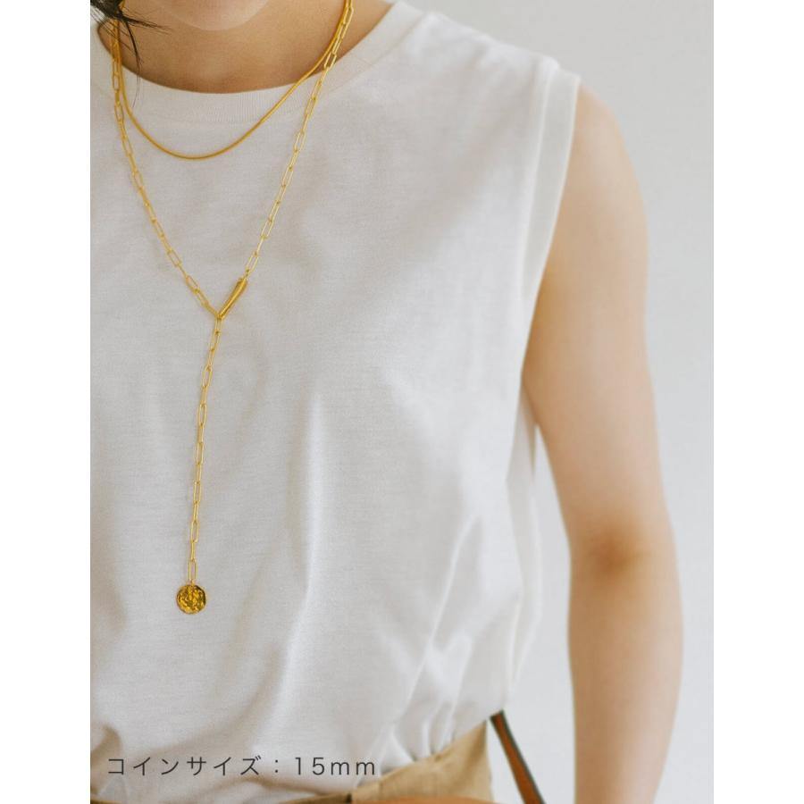 絶品♡神秘的な輝き♡希少なゴールド系 マベパール♡SILVER ロングネックレス Ops.（オプス） ネックレス コインネックレス 18金 18k ゴールド
