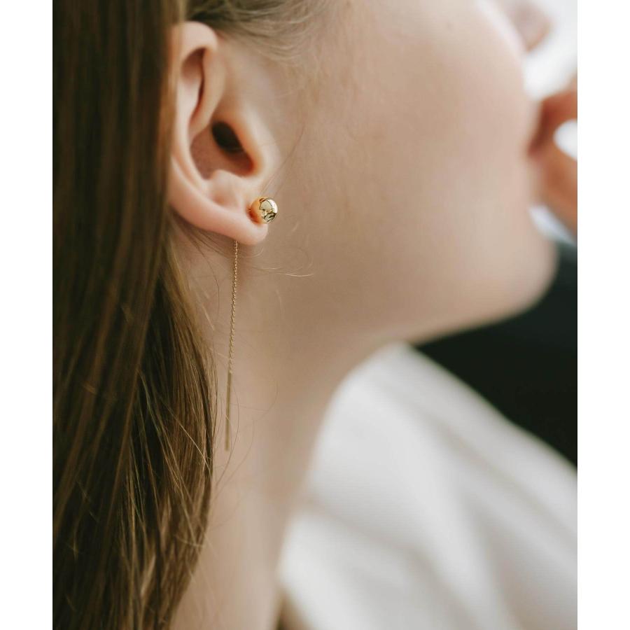 Ops.（オプス） ピアス レディース 18k 揺れる ミラーボール チェーン