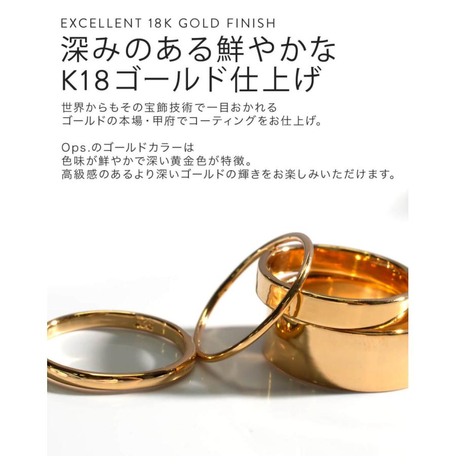 Ops. リング 極細リング ゴールド silver925 シルバー925 18k 18