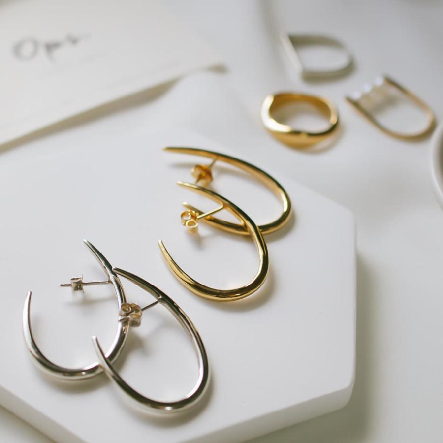 ピアス レディース フープピアス ドロップ フック 18k 雫 silver925 
