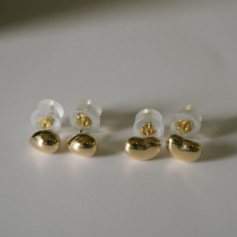 Ops. ピアスキャッチ ピアス プラチナ 18金 シリコンキャッチ 丸