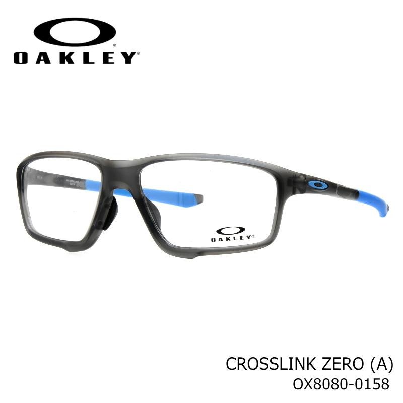 美品OAKLEYオークリークロスリンクゼロメガネフレーム度なしグレーシャドウ OAKLEY（オークリー） クロスリンクゼロ OX8080 58 01 サテングレー