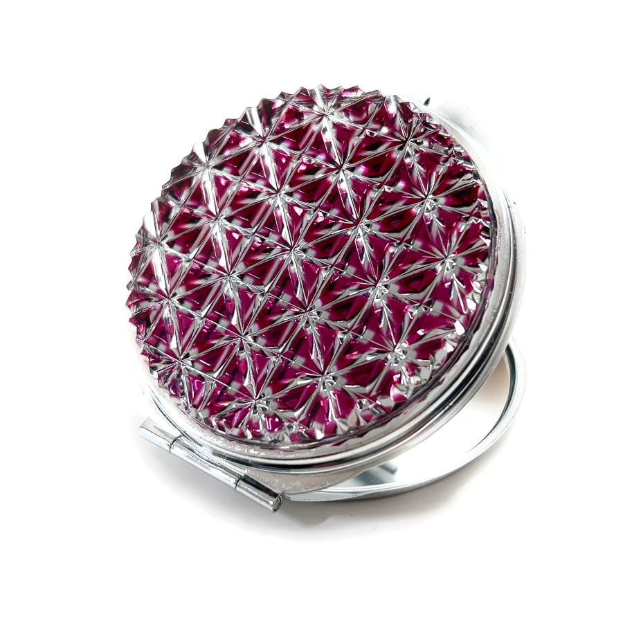 東京切子コンパクトミラー　麻乃葉　 Silver ~Ruby〜　ルビー |  | 04