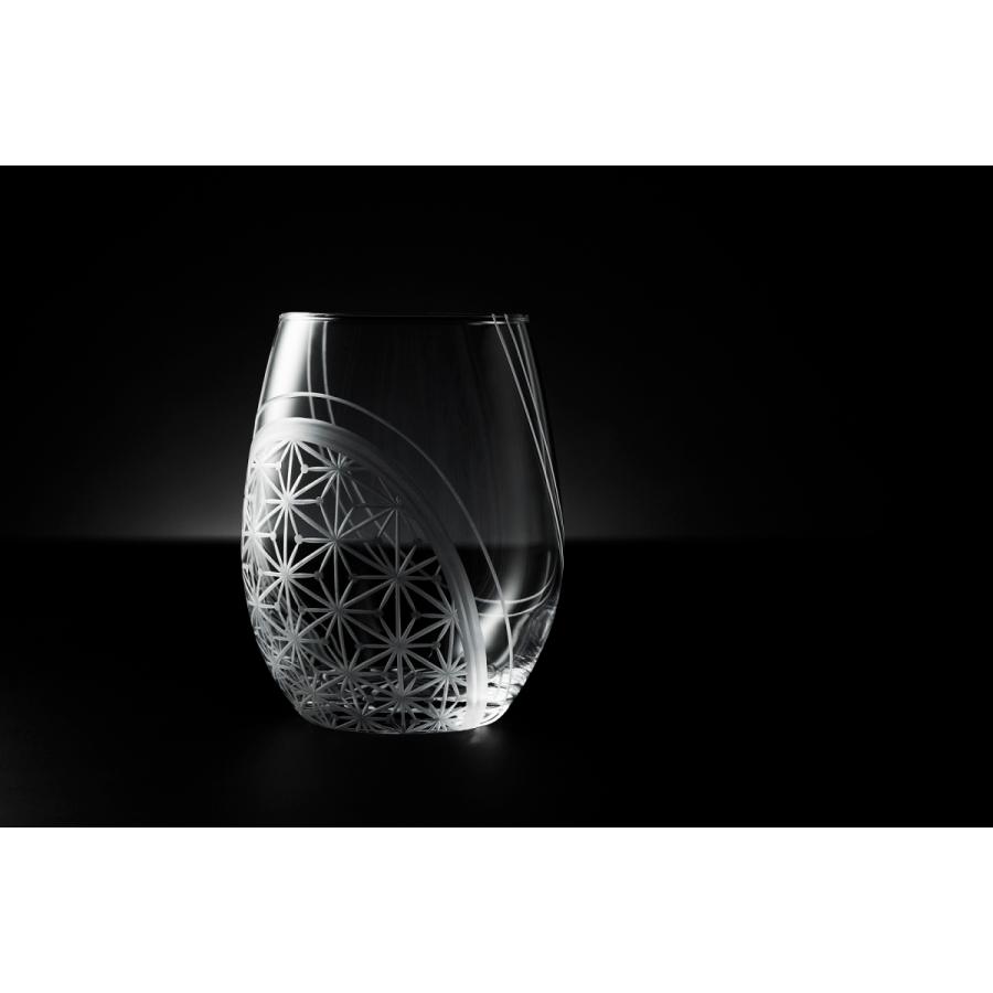 羽衣　-　東京切子(花切子）ワイングラス　千代紙 |  | 02