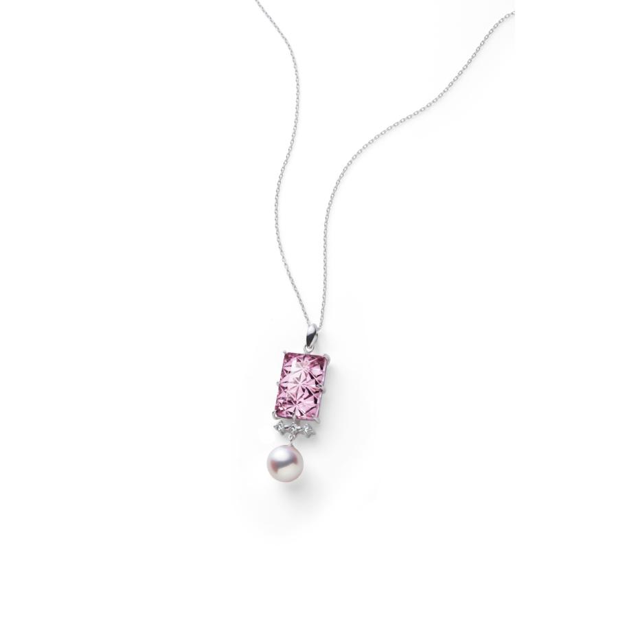 KILIKO JEWELRY(東京切子）ネックレス　あこや　麻乃葉　アメジスト |  | 01