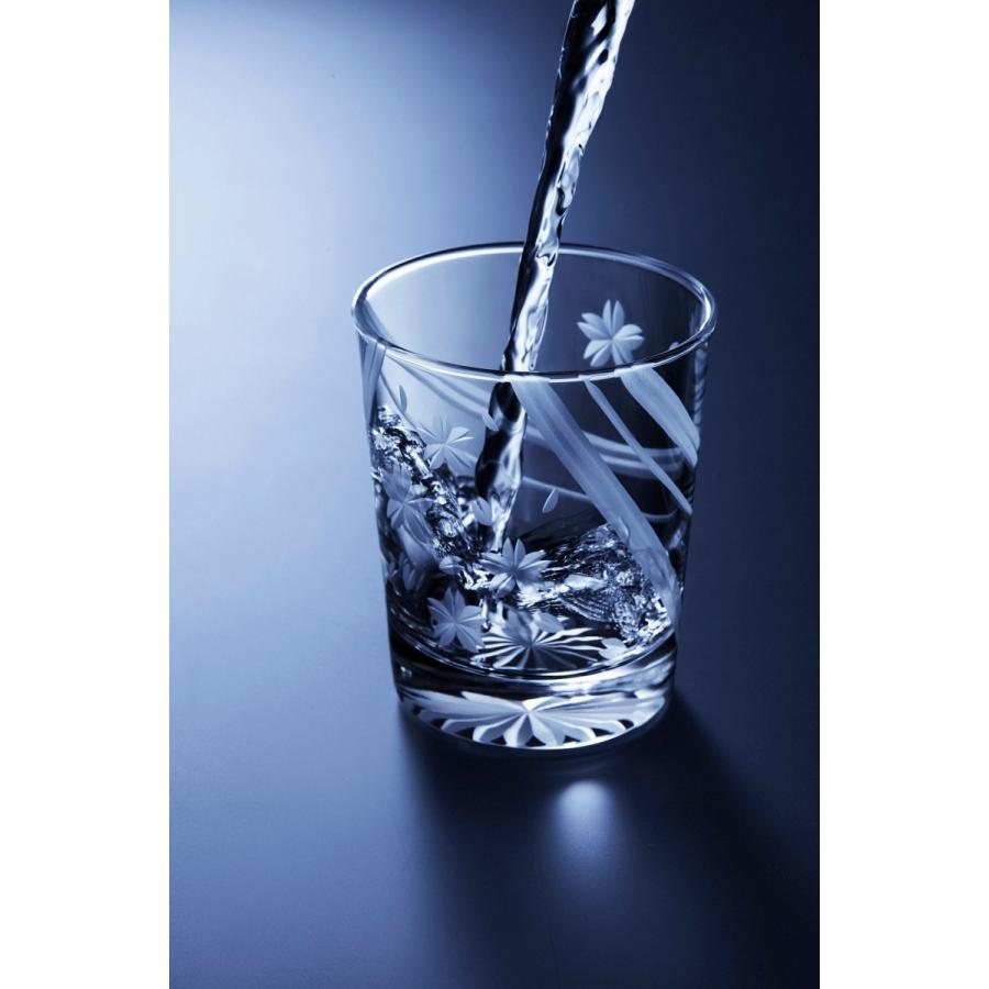 羽衣- 東京切子(花切子）ロックグラス　桜 | 