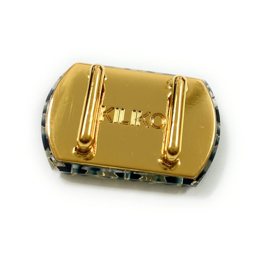 東京切子帯留め　お太鼓　菊　ダークブルーゴールド |  | 04