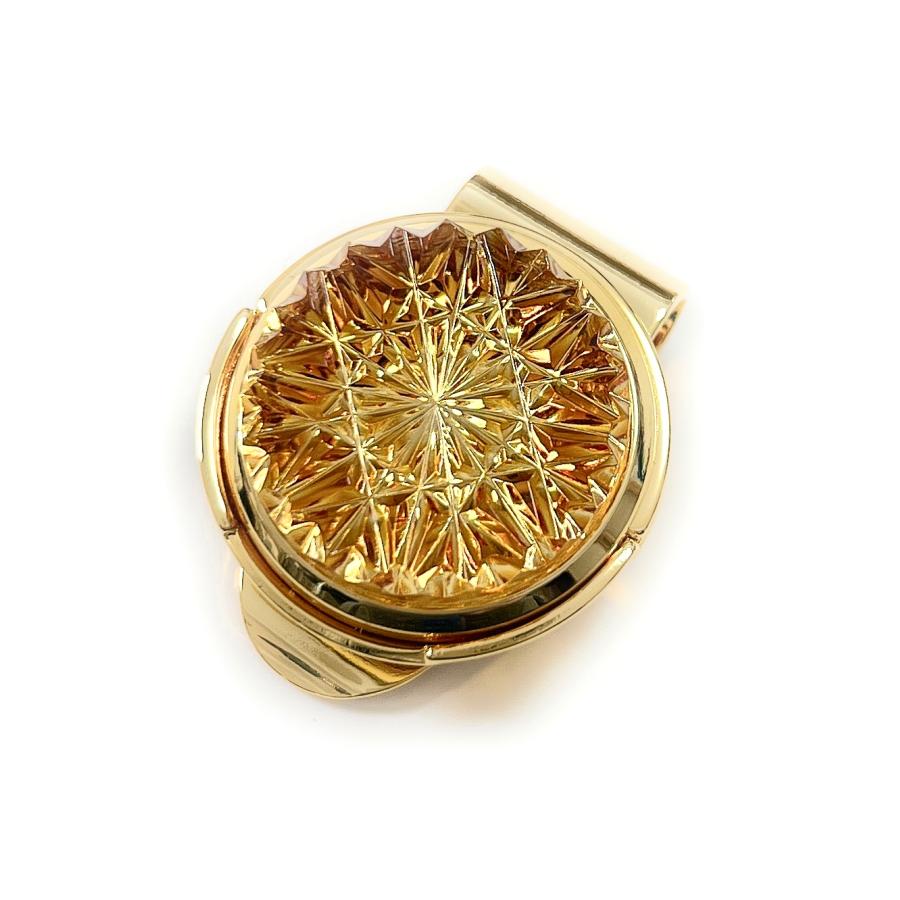 東京切子ゴルフマーカー　ひまわり　アンバー ゴールド |  | 03