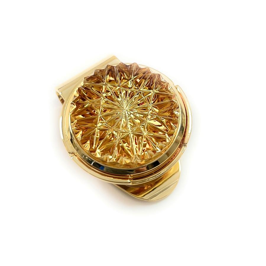 東京切子ゴルフマーカー　ひまわり　アンバー ゴールド |  | 04