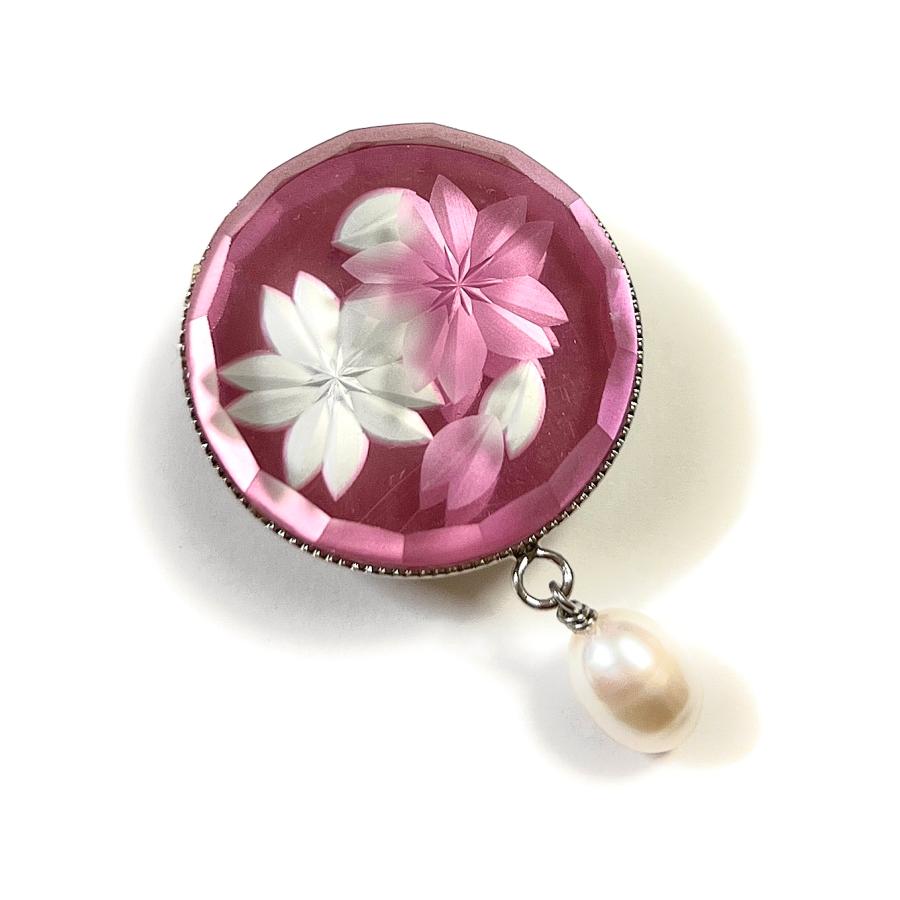 東京切子（花切子）帯留め　桜絵巻　〜さくらえまき〜 |  | 02