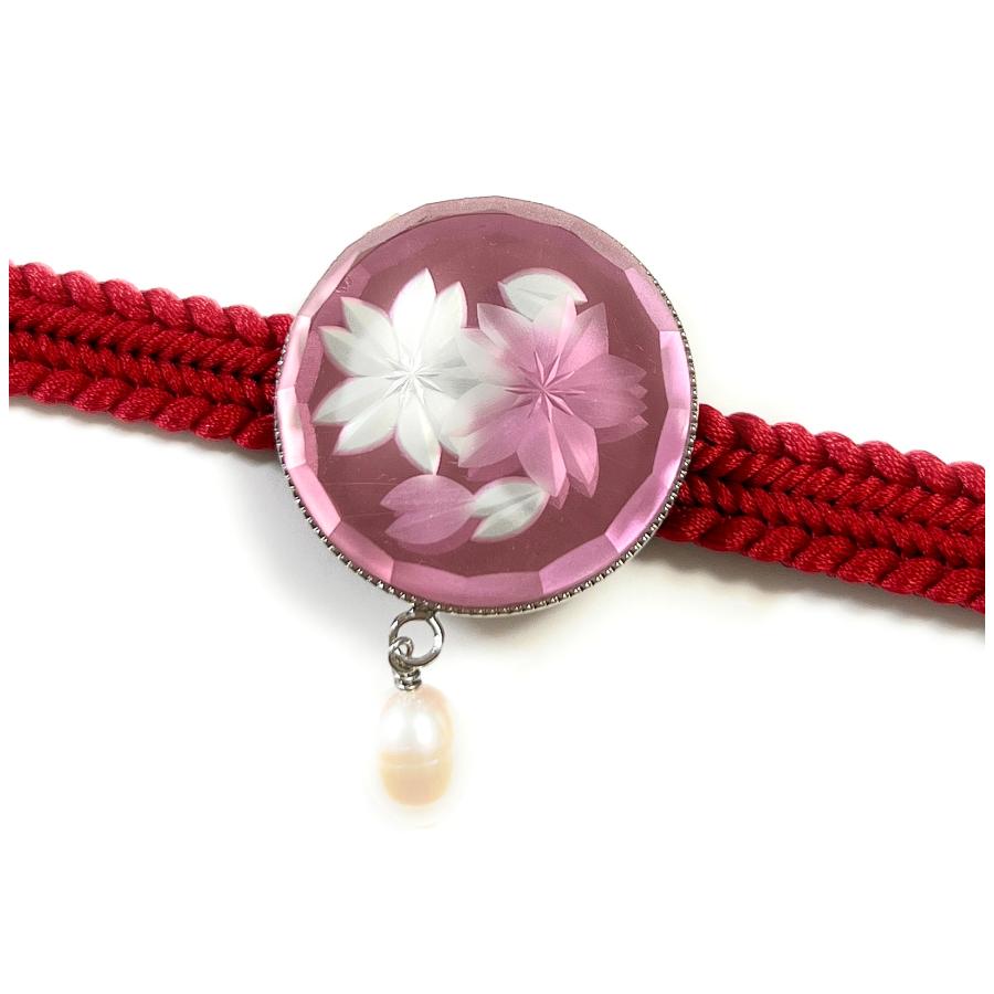 東京切子（花切子）帯留め　桜絵巻　〜さくらえまき〜 |  | 03