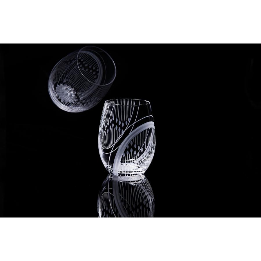 羽衣-東京切子(花切子）ワイングラス　花火 |  | 02