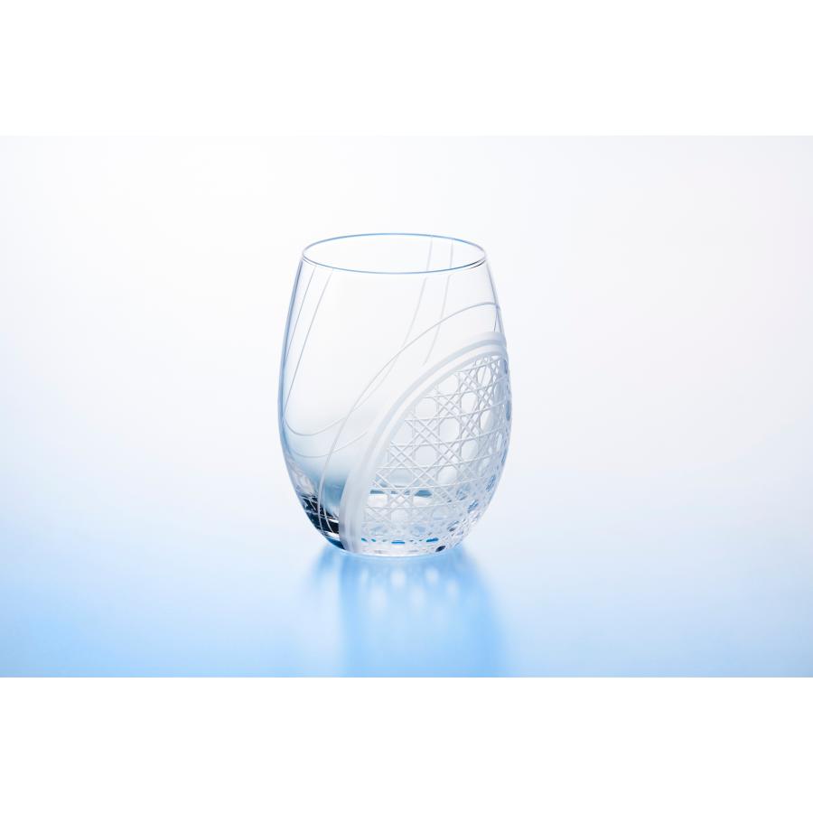 「未来を切り開く吉祥紋」　羽衣-東京切子(花切子）ワイングラス　しあわせ籠目 |  | 01
