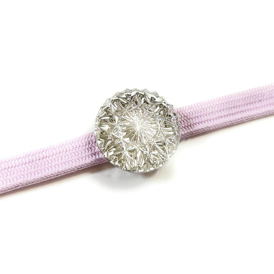 東京切子帯留め　ひまわり　クリアー |  | 02