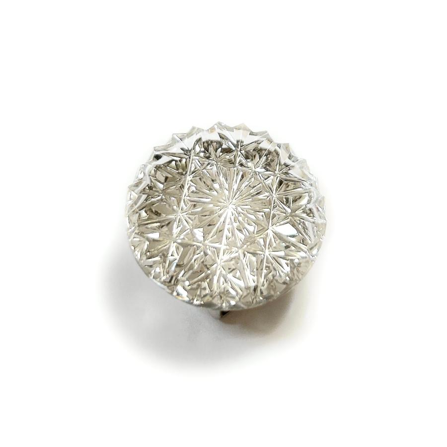 東京切子帯留め　ひまわり　クリアー |  | 03