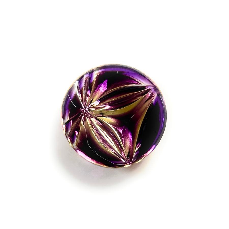 東京切子帯留め　雅七宝　〜みやびしっぽう〜　パープル・ゴールド |  | 04