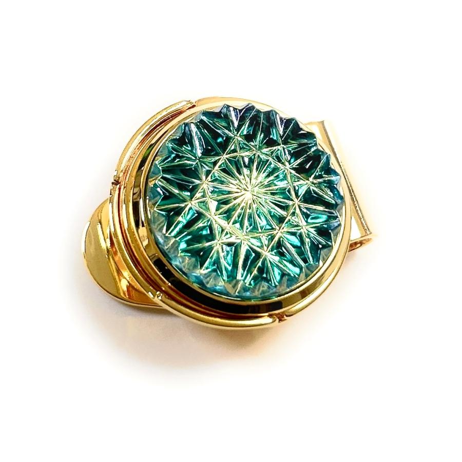 東京切子ゴルフマーカー　ひまわり　ダークブルー・ゴールド |  | 01