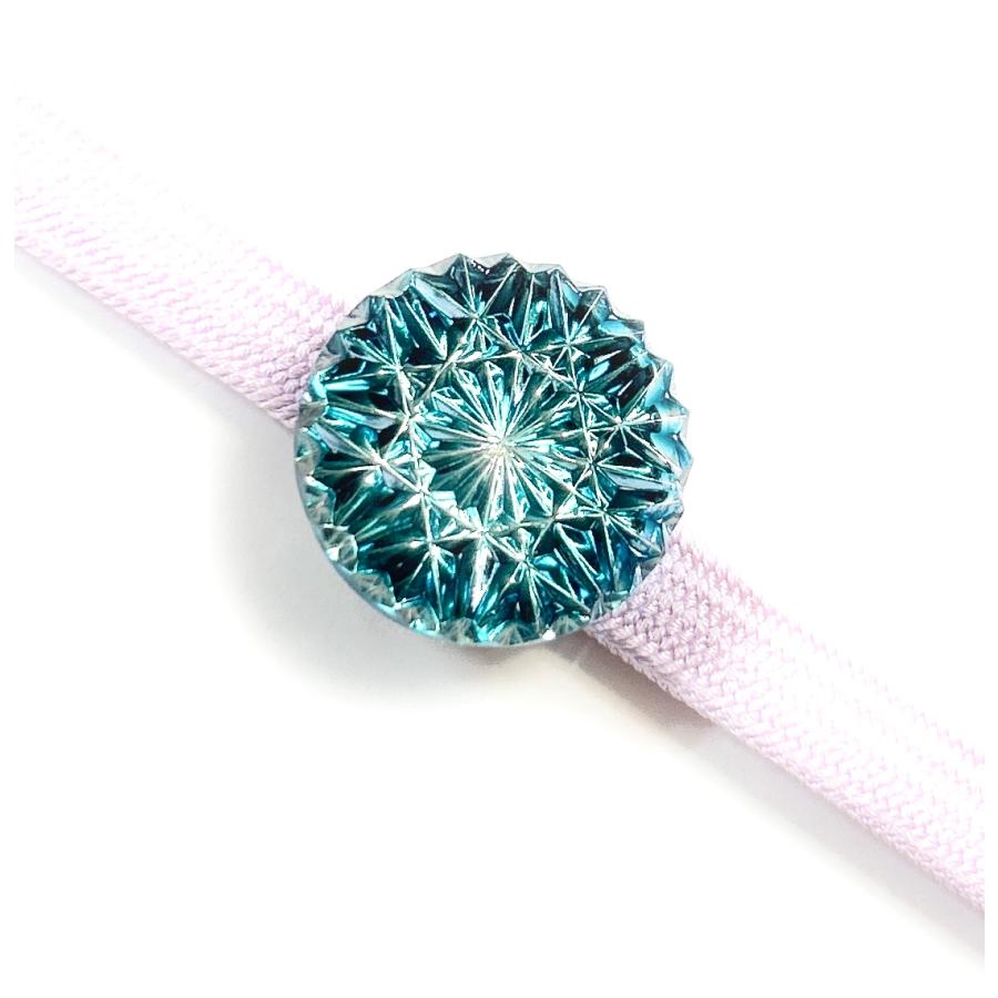 東京切子帯留め　ひまわり　ダークブルー |  | 01