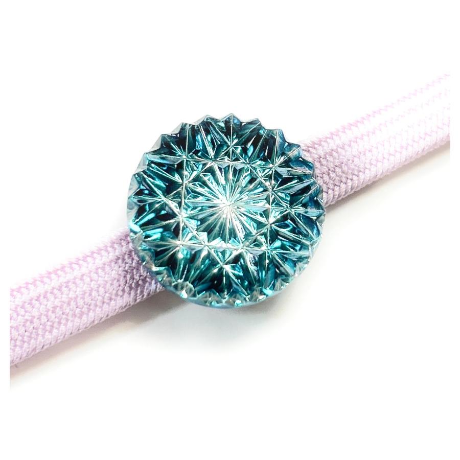 東京切子帯留め　ひまわり　ダークブルー |  | 03