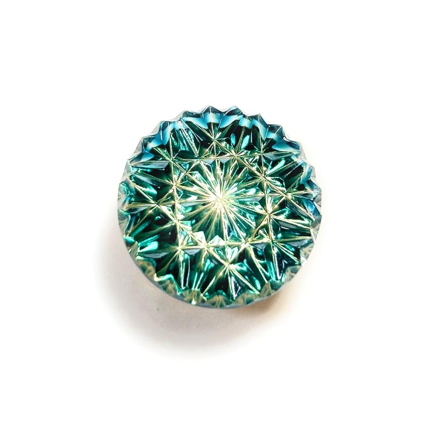 東京切子帯留め　ひまわり　ダークブルー・ゴールド |  | 05