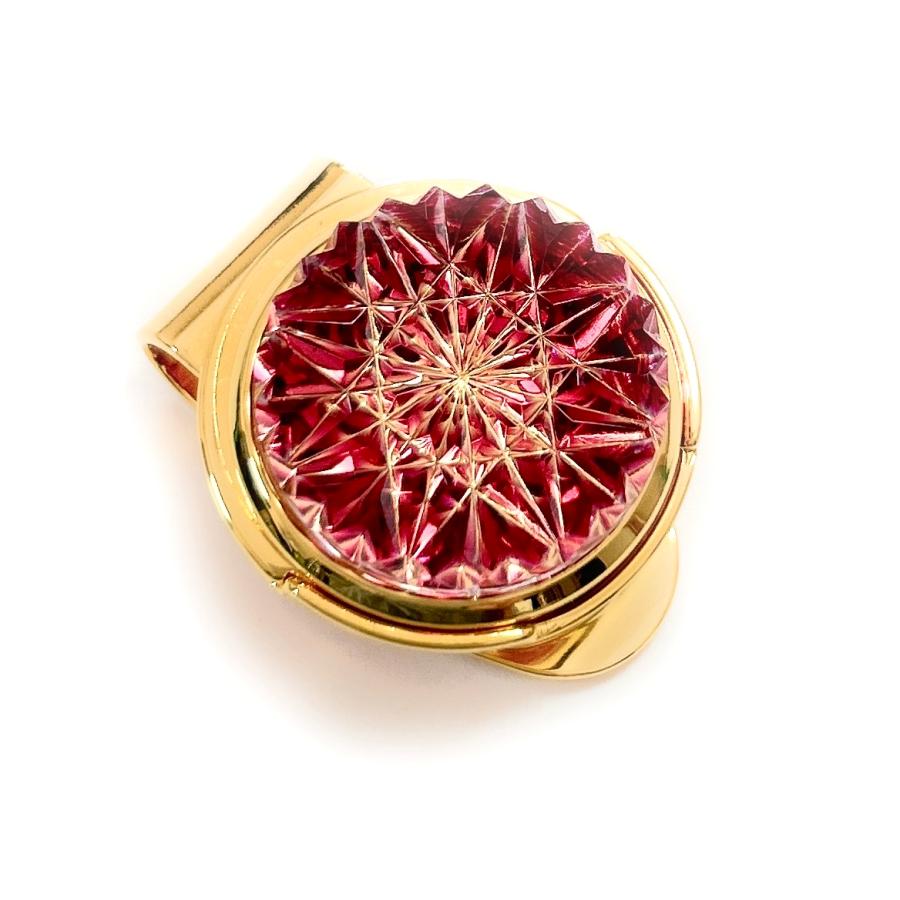 東京切子ゴルフマーカー　ひまわり　金赤・ゴールド |  | 01